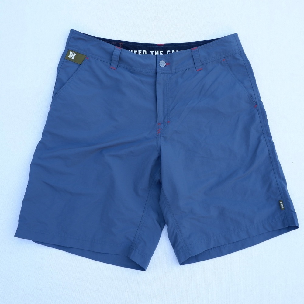 Howler Bros Mens Horizon Hybrid Shorts Size 36 Blue Outdoor Hiking Zip Pockets